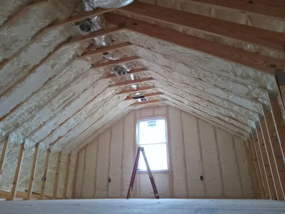 Spray foam roofing application for Crawl Space Insulation project in Bartow